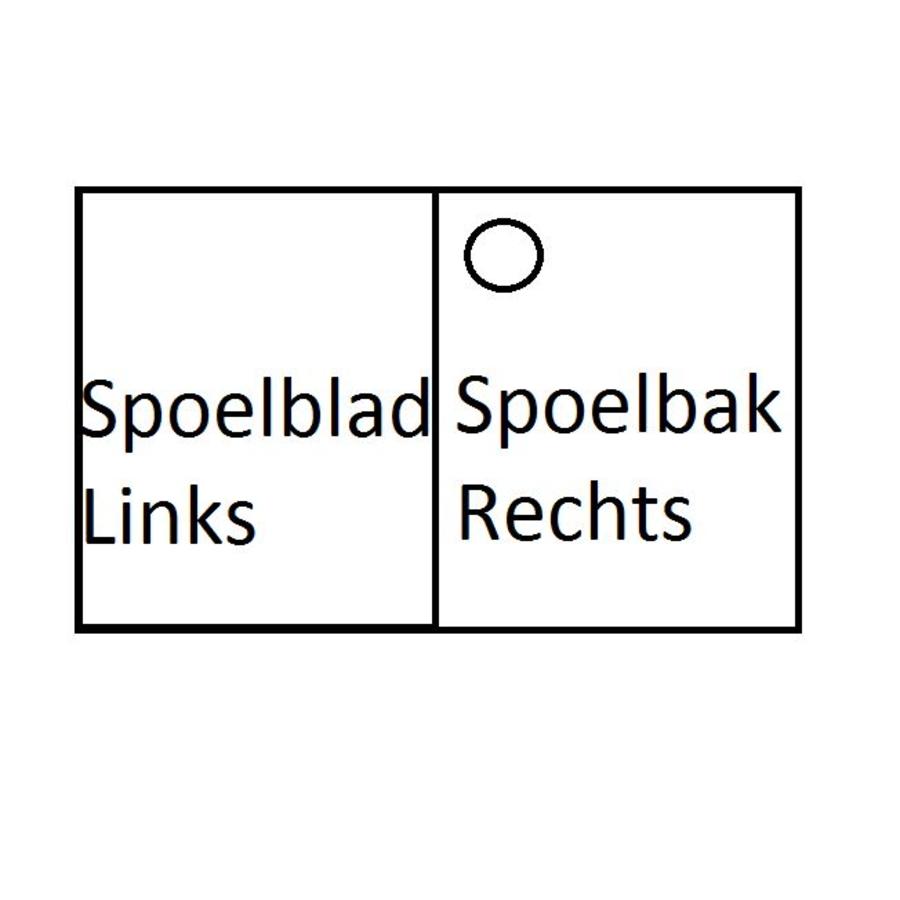 Spoeltafel met Onderkast | Spoelbak Rechts 140x70x90 cm