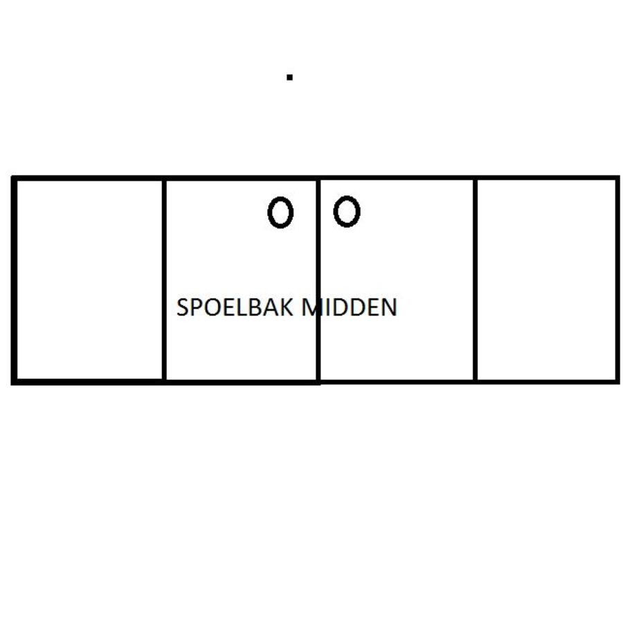 Edelstahlspüle mit Unterschrank | Spülbecken-Center | 200x70x90 cm