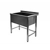 HorecaTraders Stainless steel sink | large sink | 120x70x85 cm