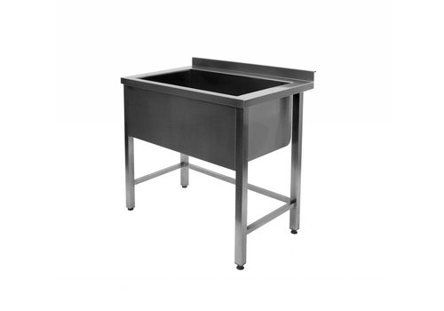  HorecaTraders Stainless steel sink | large sink | 120x70x85 cm 