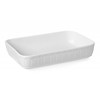 Hendi Plat à four rectangulaire en porcelaine blanche | 33x22,5 cm | Par 8 pièces