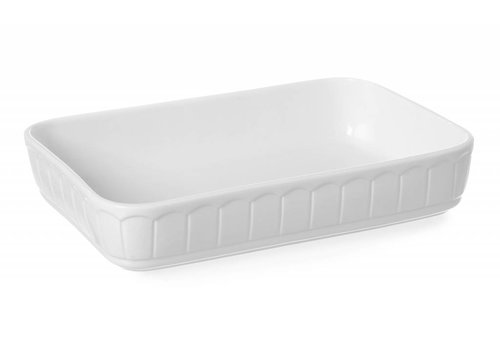  Hendi Plat à four rectangulaire en porcelaine blanche | 33x22,5 cm | Par 8 pièces 