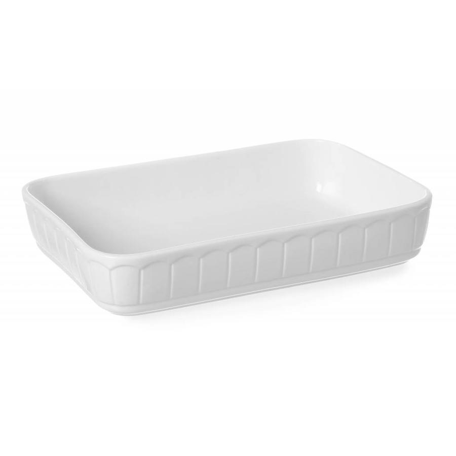 Oven Dish White Porcelain Rectangular | 33x22.5cm | Per 8 pieces