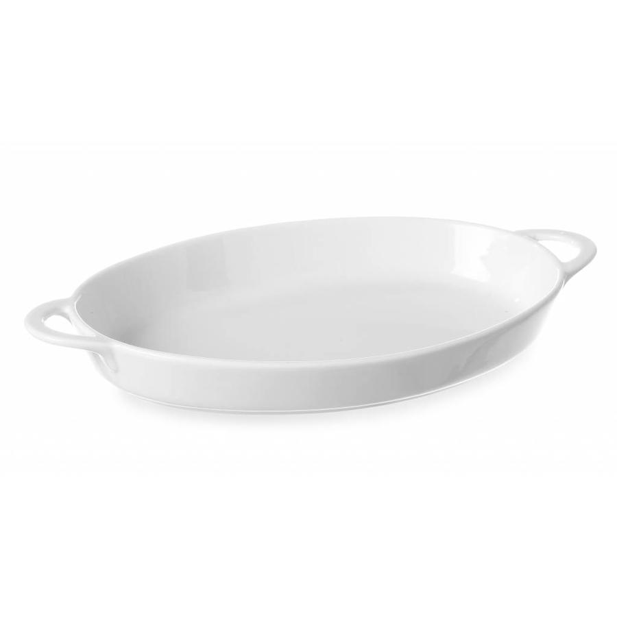 Plats à four en porcelaine blanche avec poignées (3 pièces)