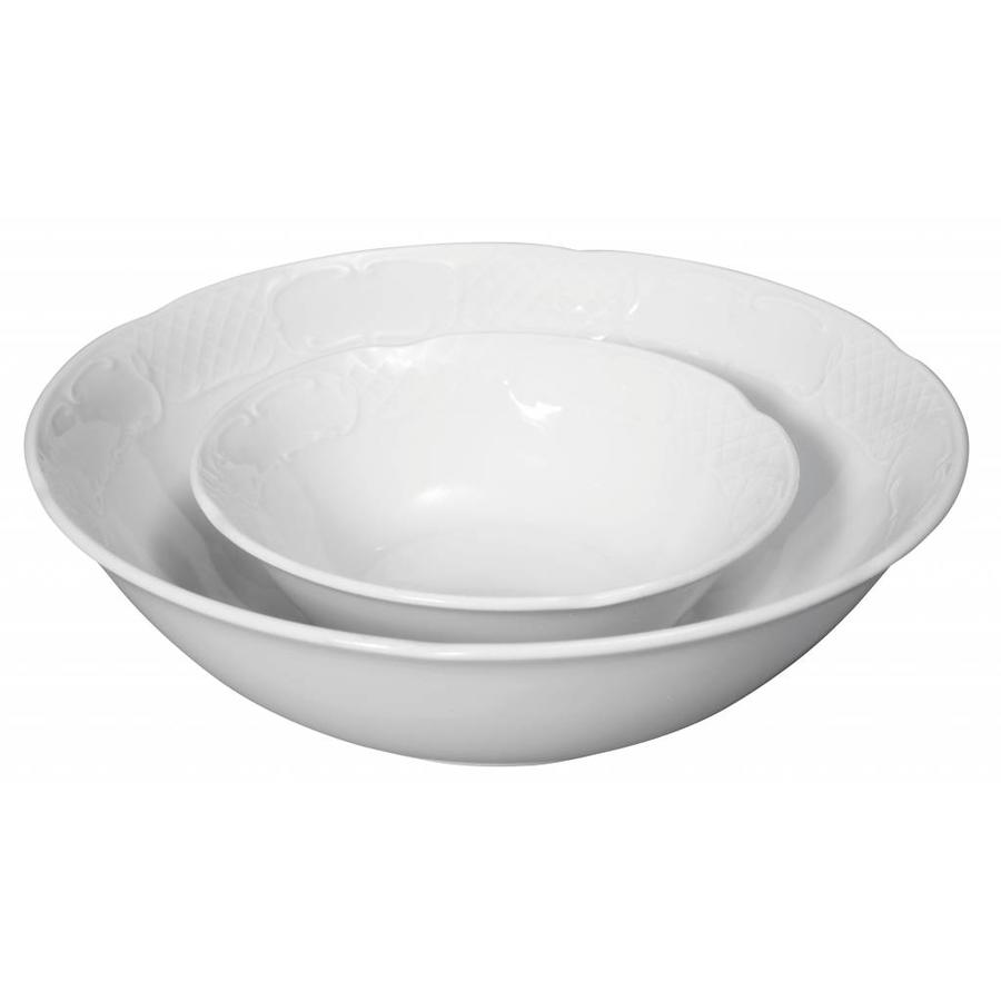 Witte Saladeschaal Hotelporselein 23x65 cm (6 stuks)