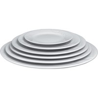 Assiettes en porcelaine blanche | 32 cm (6 pièces)