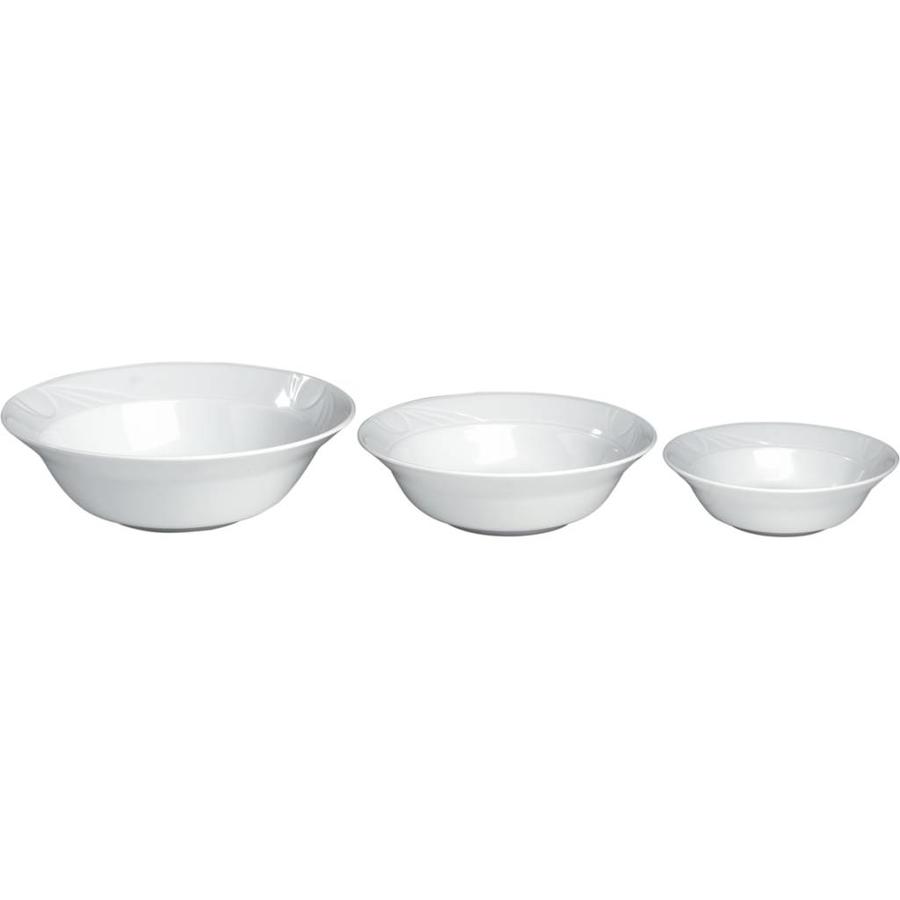 Weiße Salatschüsseln aus Porzellan | 25cm (6 Stück)