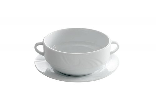  Hendi Plat pour bol à soupe en porcelaine | 18 cm (12 pièces) 