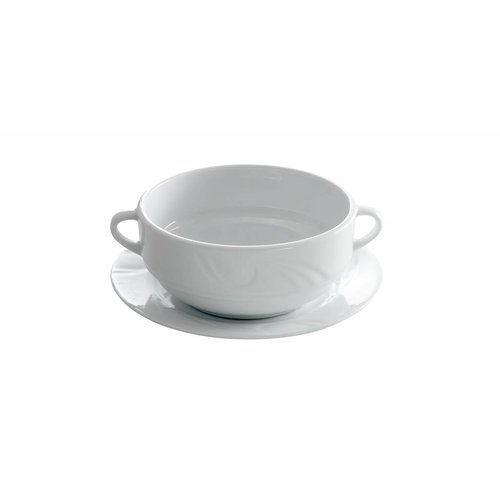  Hendi Plat pour bol à soupe en porcelaine | 18 cm (12 pièces) 