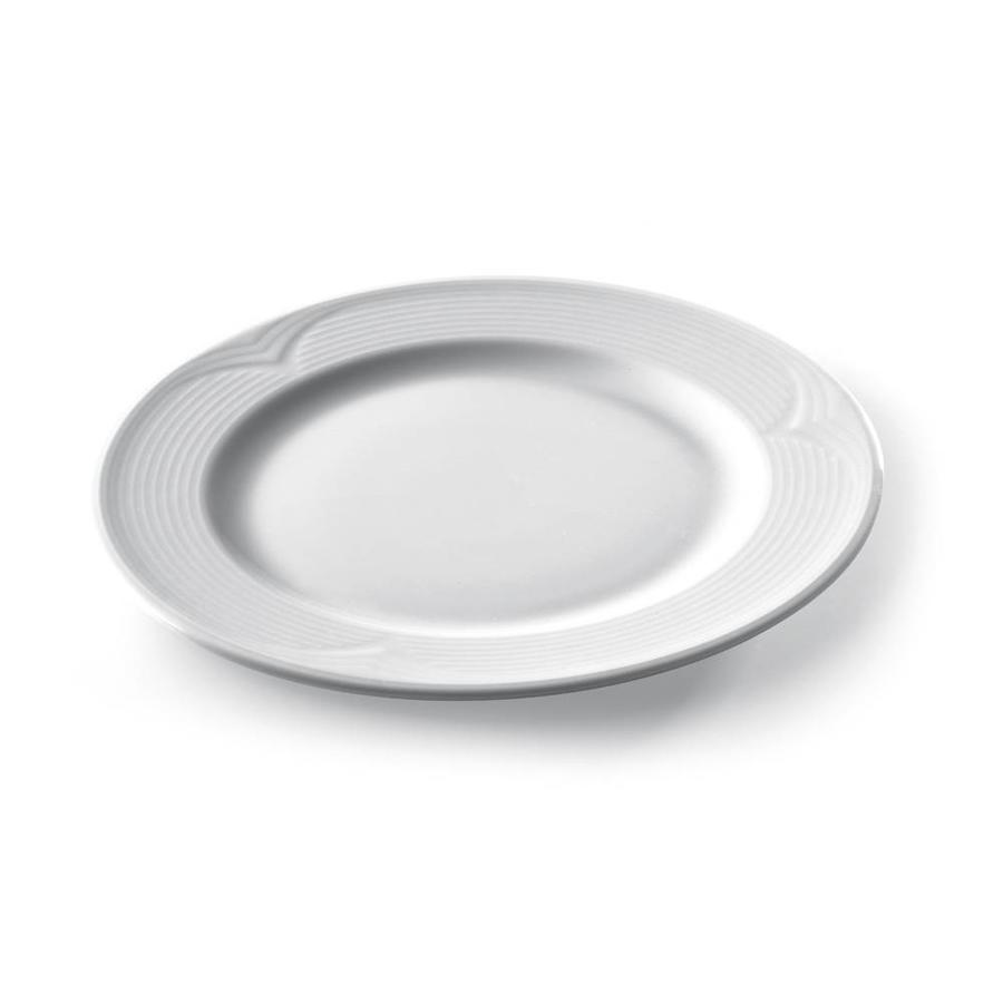 Runder Teller Weißes Porzellan | 24 cm (12 Stück)