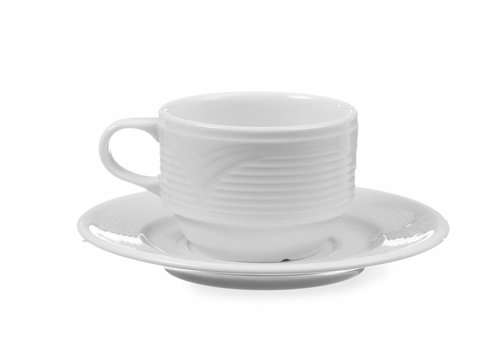  Hendi Plat en porcelaine blanche | 15 cm (12 pièces) 