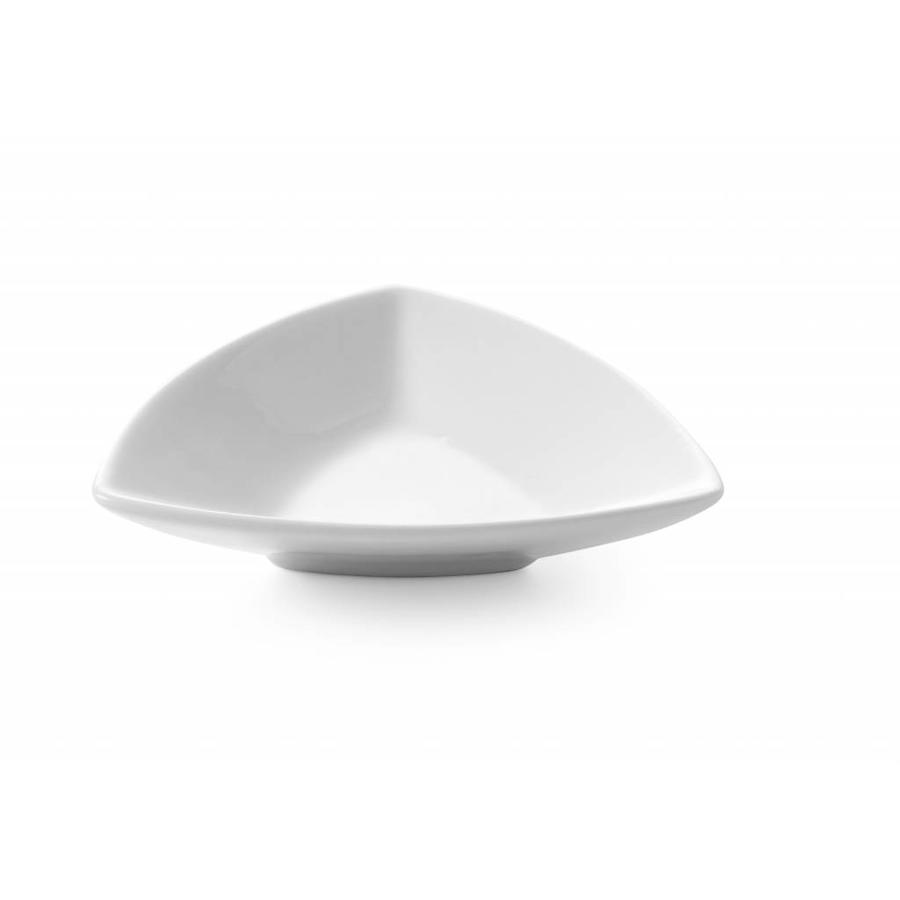 Triangular Tapas Dish White Porcelain 10cm | 12 pieces