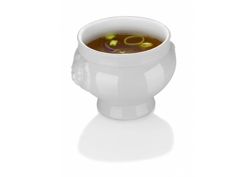  Hendi Bols à soupe en porcelaine blanche 125 ml | 6 pièces 