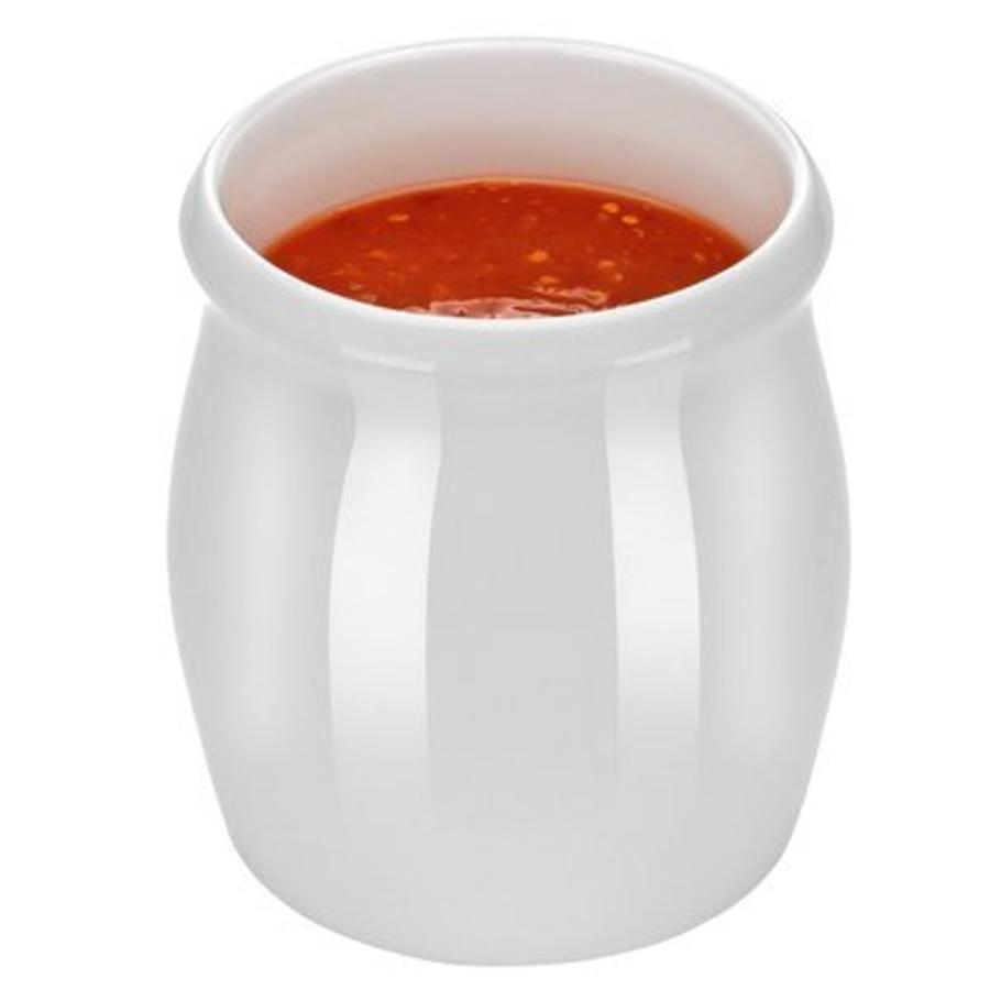Pot à vinaigrette en porcelaine blanche 1 litre | 18 pièces