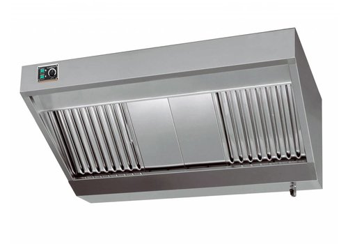  Combisteel Professional stainless steel extractor hood with Motor | 160x110x45cm 