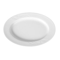 Plats de service ovales en porcelaine blanche | 34x24cm (6 pièces)