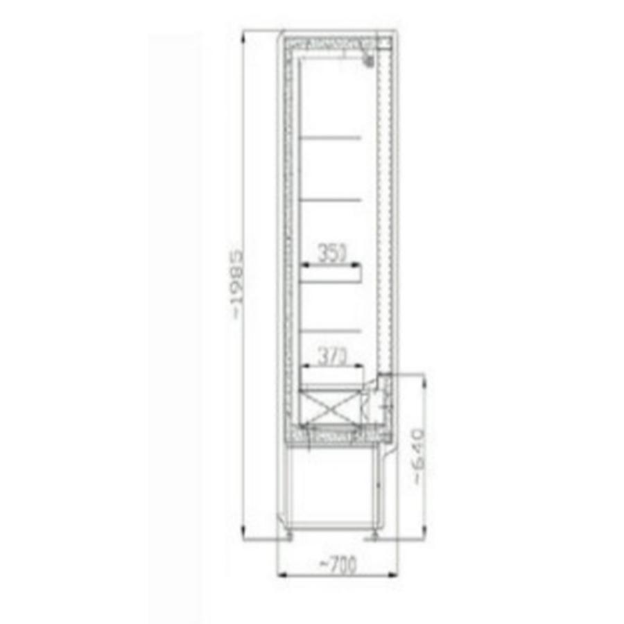 Wall Refrigerator Catering - Forced - Automatic defrost - LED lighting