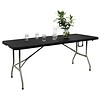 Bolero Table de buffet pliante noire - 183 cm