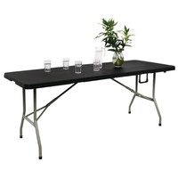 Foldable buffet table black - 183cm