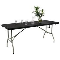 Table de buffet pliante noire - 183 cm
