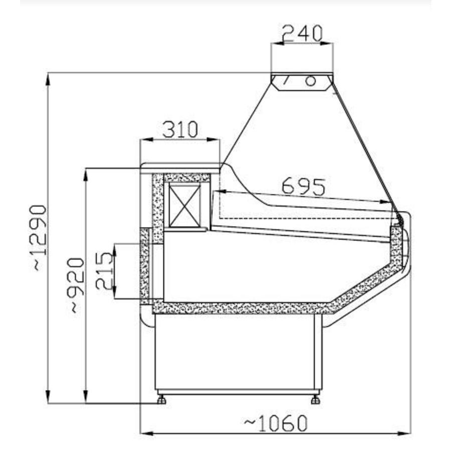 Koeltoonvitrine Wouter +1/+10 graden | 3 formaten