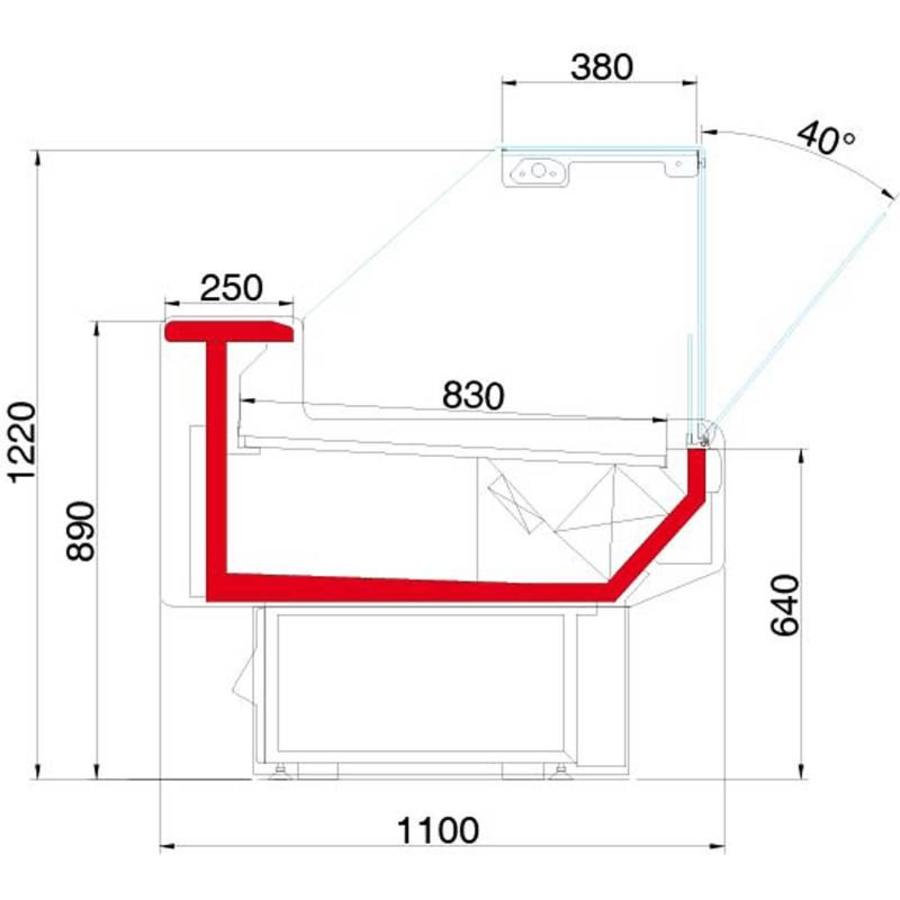 Luxus-Kühlvitrine -1/5 Grad