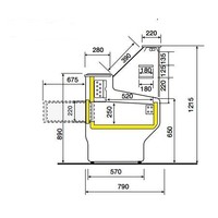 Refrigerated counter with straight window | +4° / +6°