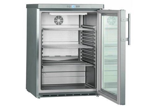  Liebherr Réfrigérateur sous-comptoir FKUv 1663 | acier inoxydable | Porte vitrée 