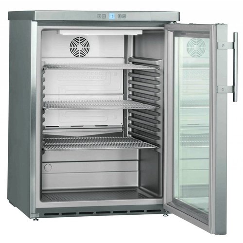  Liebherr Réfrigérateur sous-comptoir FKUv 1663 | acier inoxydable | Porte vitrée 