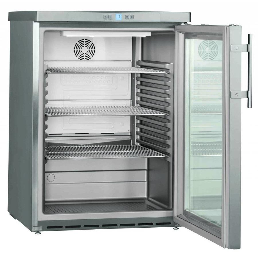 Réfrigérateur sous-comptoir FKUv 1663 | acier inoxydable | Porte vitrée