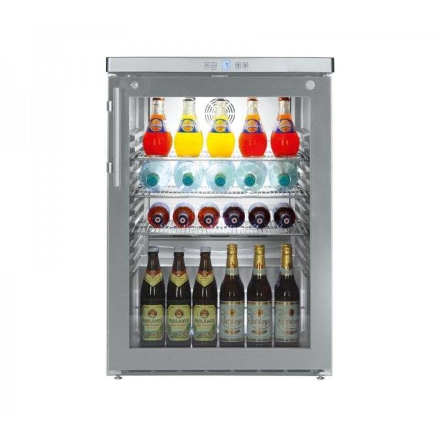 Réfrigérateur sous-comptoir FKUv 1663 | acier inoxydable | Porte vitrée