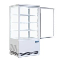 Compact White Cooling Display with Glass Door - 86 litres