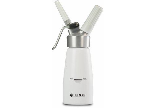  HorecaTraders Machine à crème fouettée 0,5 litre | Blanc 