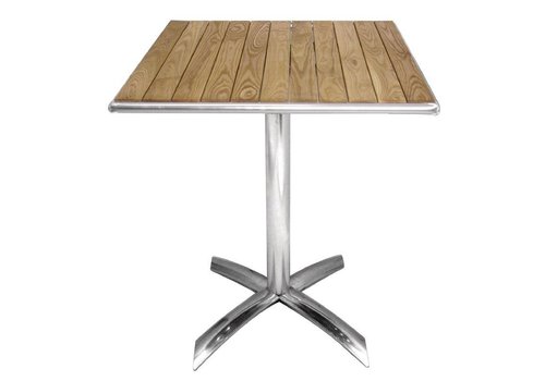  Bolero Ash wood folding bistro table square 60cm 