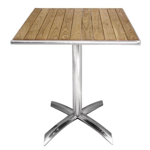  Bolero Table de bistrot pliante carrée en frêne 60 cm 