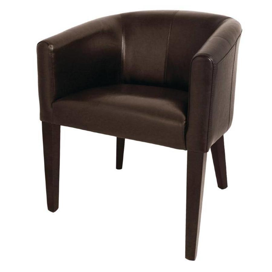 Bucket chair Leather | Brown