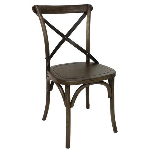  Bolero Walnut Chair Crossed Backrest | 2 pieces 