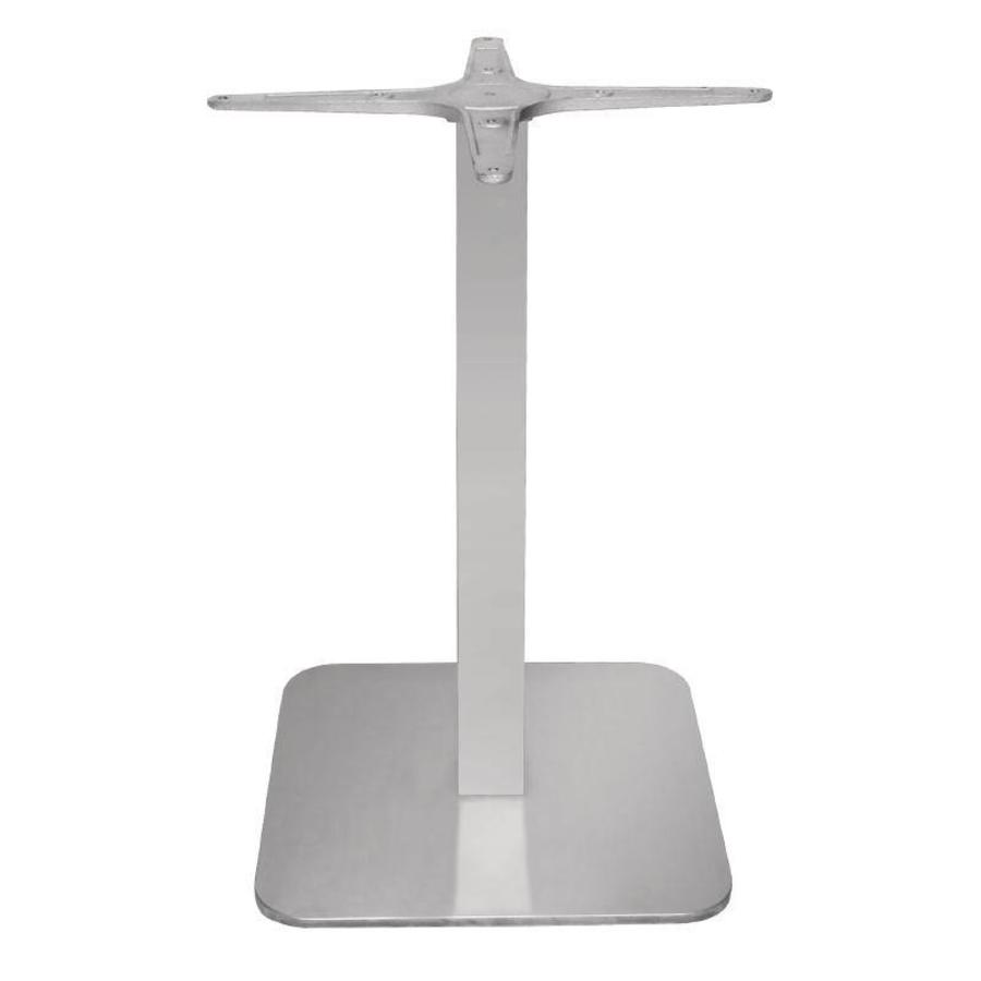 pied de table carré en acier inoxydable - hauteur 68 cm