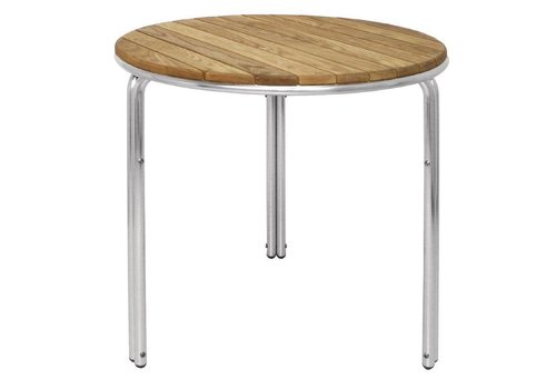  Bolero table empilable ronde 60 cm pieds en frêne/aluminium 