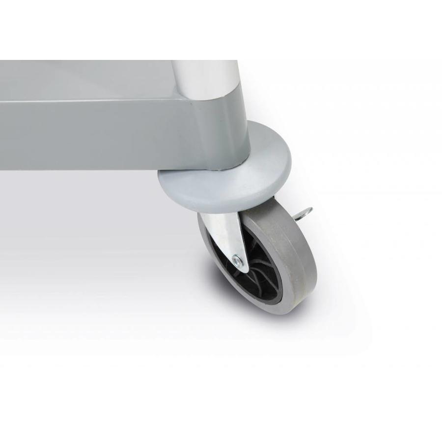 Plastic serving trolley 3 shelves