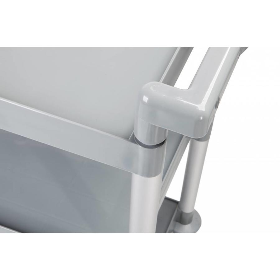 Plastic serving trolley 3 shelves