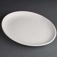 Porcelain oval flat plate | 30 cm (pieces 6)