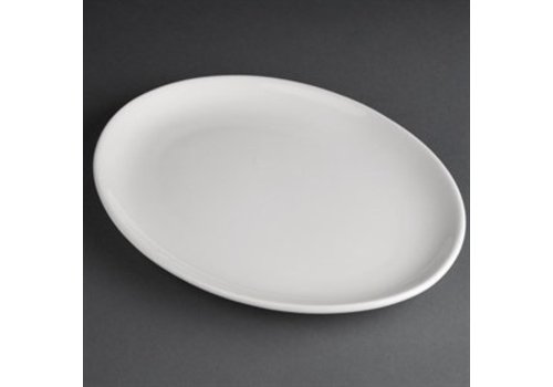  Athena Assiette plate ovale en porcelaine | 30 cm (6 pièces) 