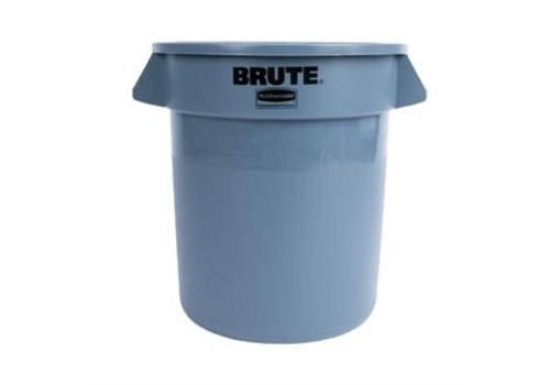  Rubbermaid Round Waste Container Grey | 3 Dimensions 