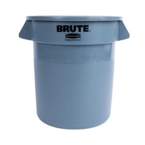  Rubbermaid Round Waste Container Gray | 3 Dimensions 