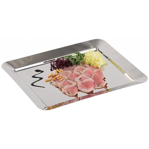Stainless steel serving plates & serving dishes