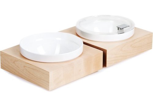  APS Assiette de buffet avec bol blanc et couvercle | 26,5 x 26,5 x (H) 8,5 cm 