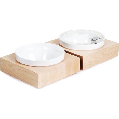  APS Assiette de buffet avec bol blanc et couvercle | 26,5 x 26,5 x (H) 8,5 cm 