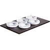 APS Assiette de buffet noire avec 5 bols et couvercles | 53x33cm