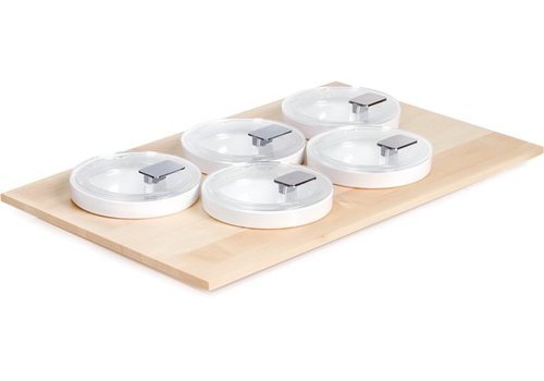  APS Assiette buffet avec 5 bols et couvercles | 53x33cm 